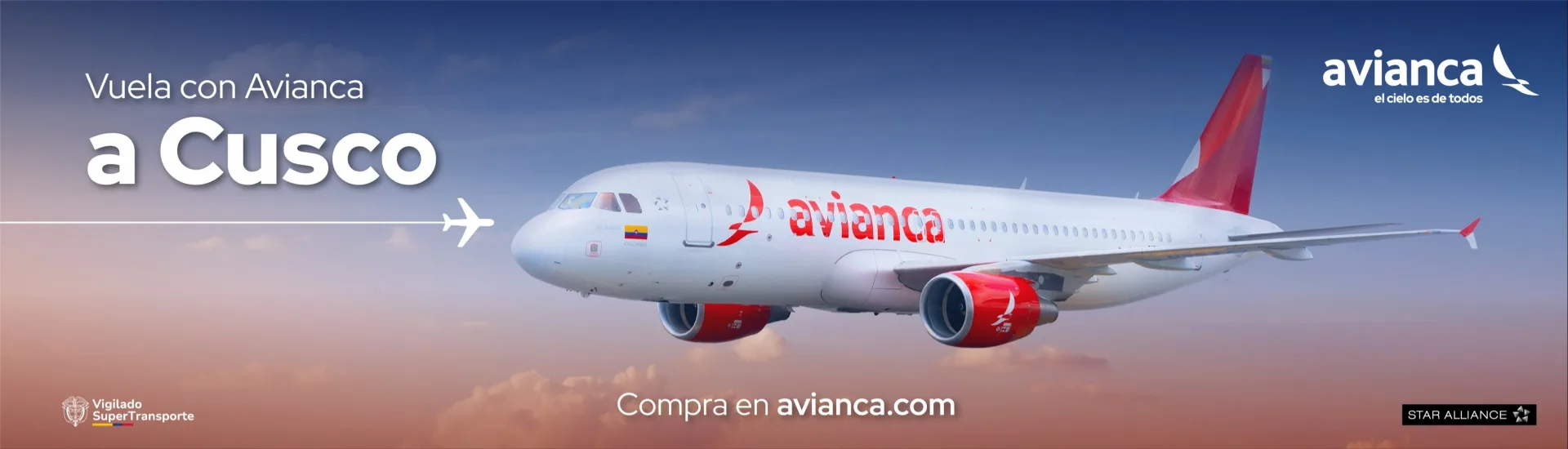 Vuela con Avianca a Cusco