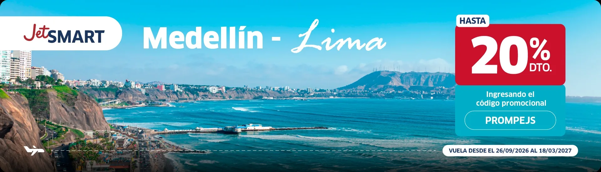 De Medellín a Lima con JetSMART 