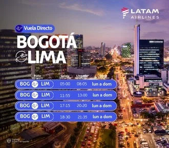LATAM Airlines te lleva de Bogotá a Lima