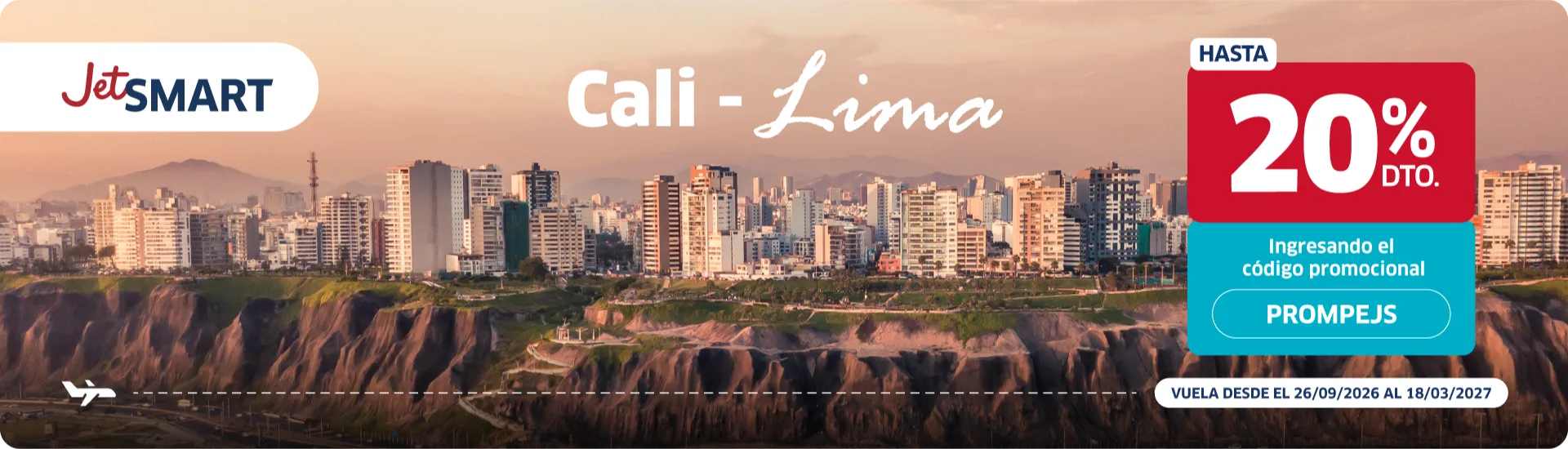 De Cali a Lima con JetSMART